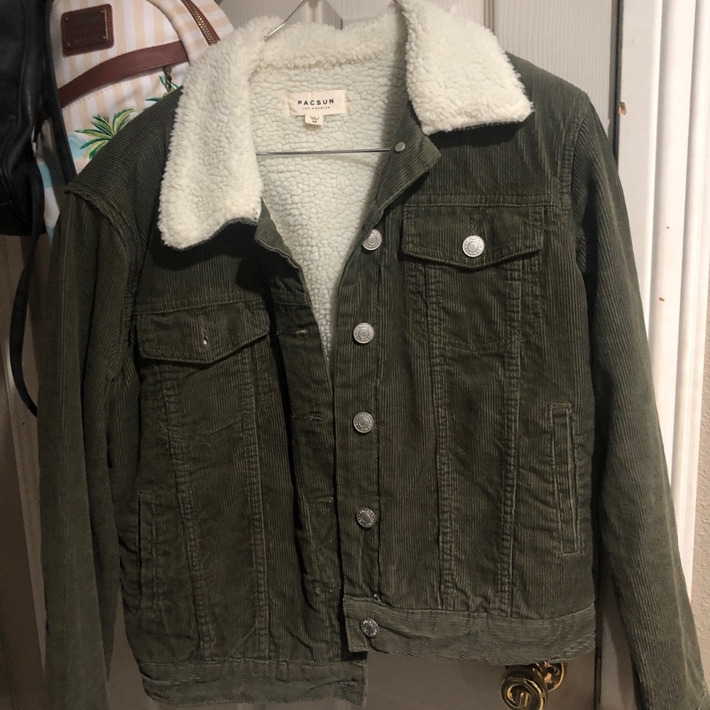 Pacsun, Corduroy, Olive Green, Jacket.